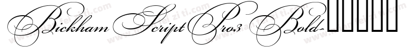 BickhamScriptPro3 Bold字体转换